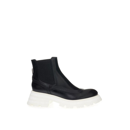 Alexander McQueen - Monochrome Chunky Sole Chelsea Boots