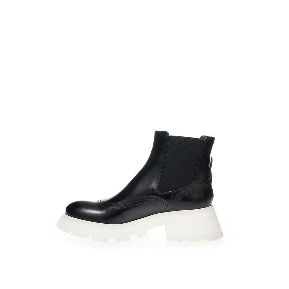 Alexander McQueen - Monochrome Chunky Sole Chelsea Boots