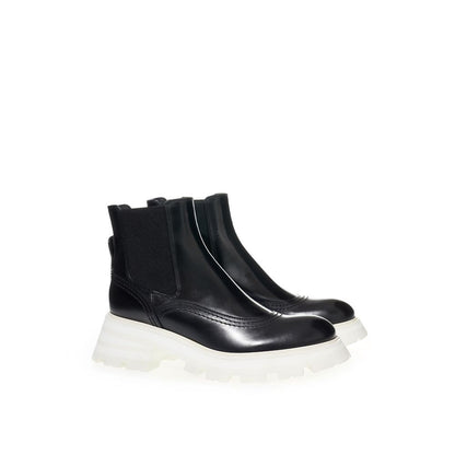 Alexander McQueen - Monochrome Chunky Sole Chelsea Boots