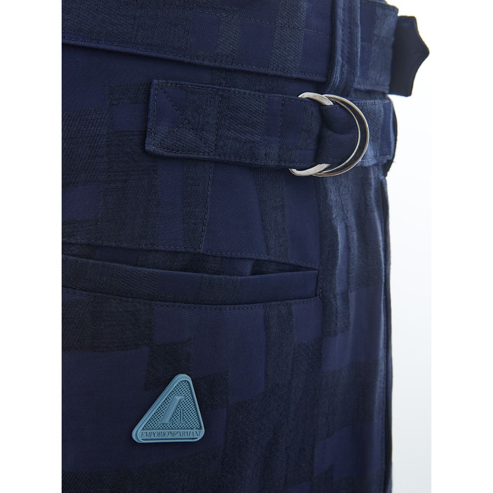 Emporio Armani Blue Linen Pants