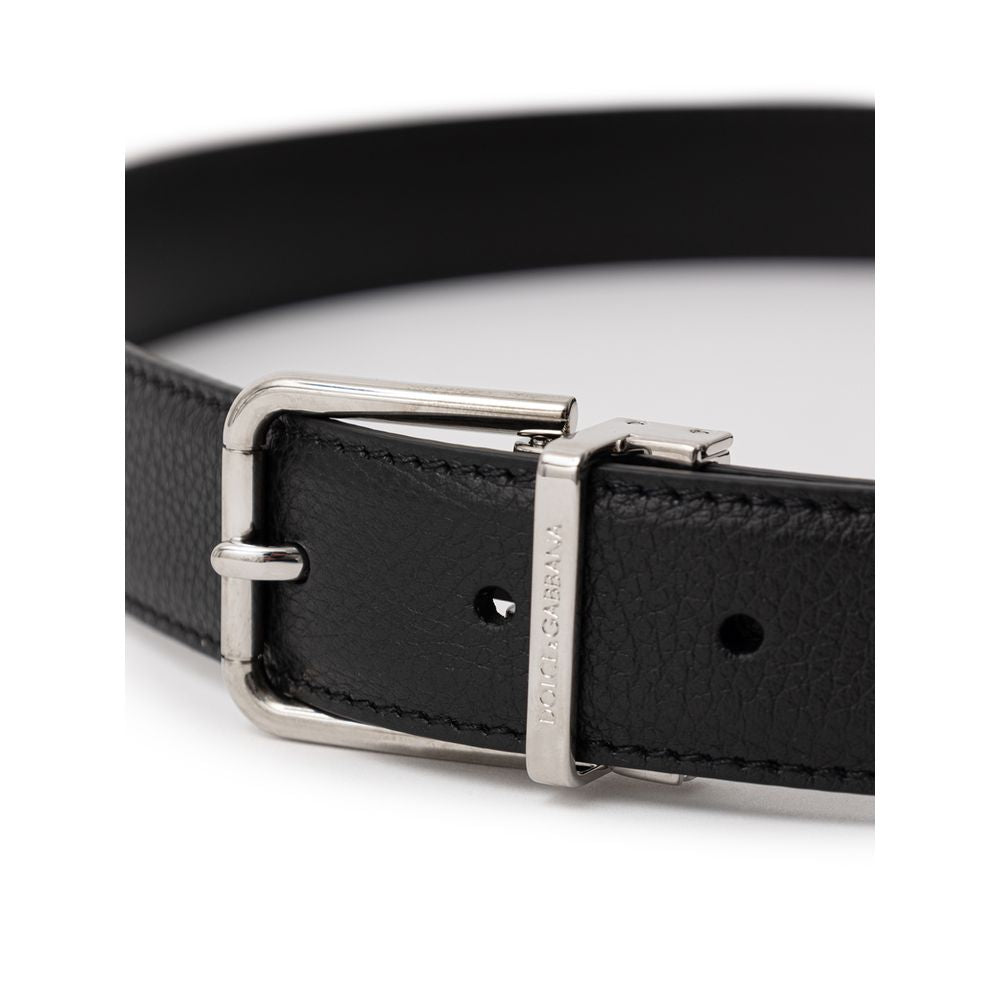 Dolce & Gabbana Elegance Black Leather Belt