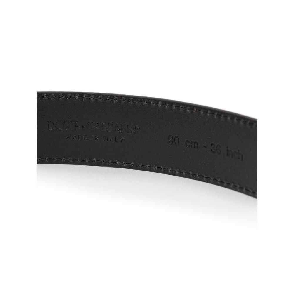 Dolce & Gabbana Elegance Black Leather Belt