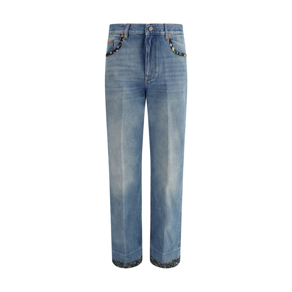 Valentino Floral Detail Jeans