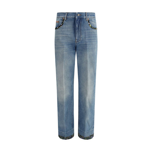 Valentino Floral Detail Jeans