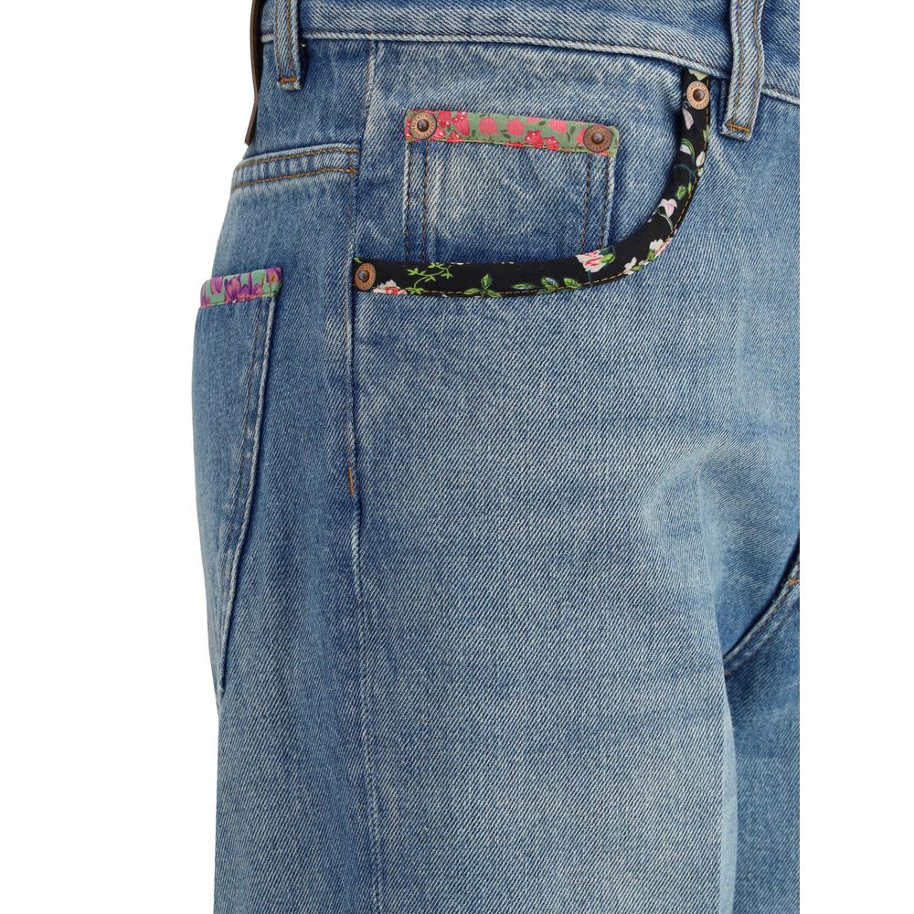 Valentino Floral Detail Jeans