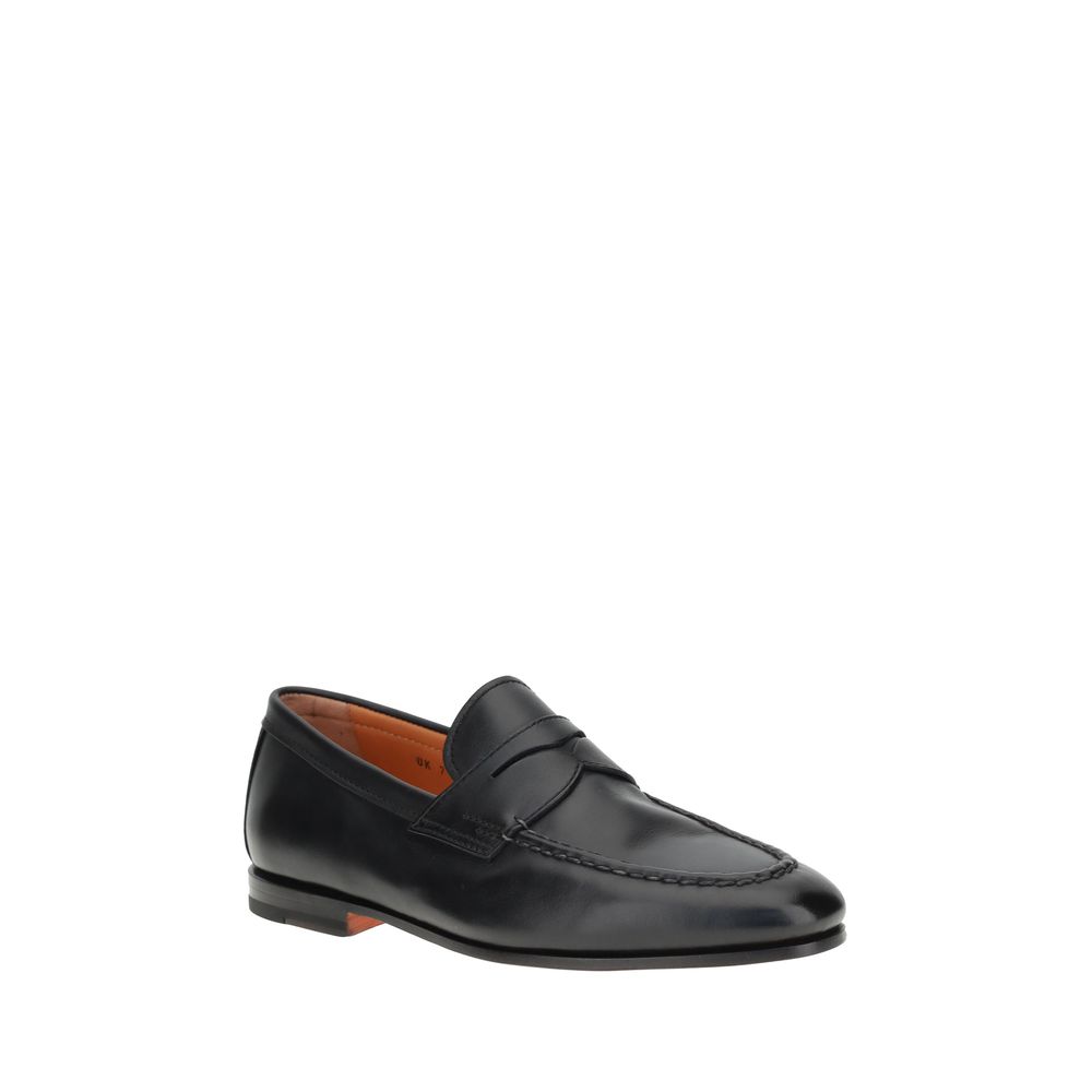 Santoni Leather Loafers: Timeless Elegance