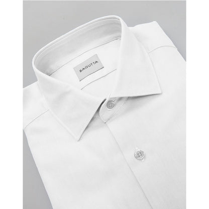 Bagutta White Cotton Shirt - Slim Fit Excellence for Warm Weather