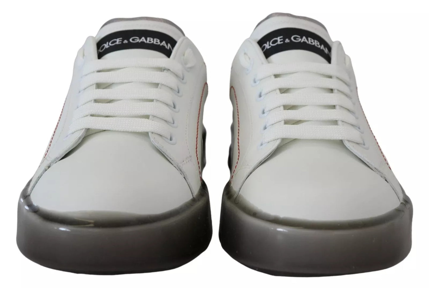Dolce & Gabbana White Leather Portofino Sneakers for Women