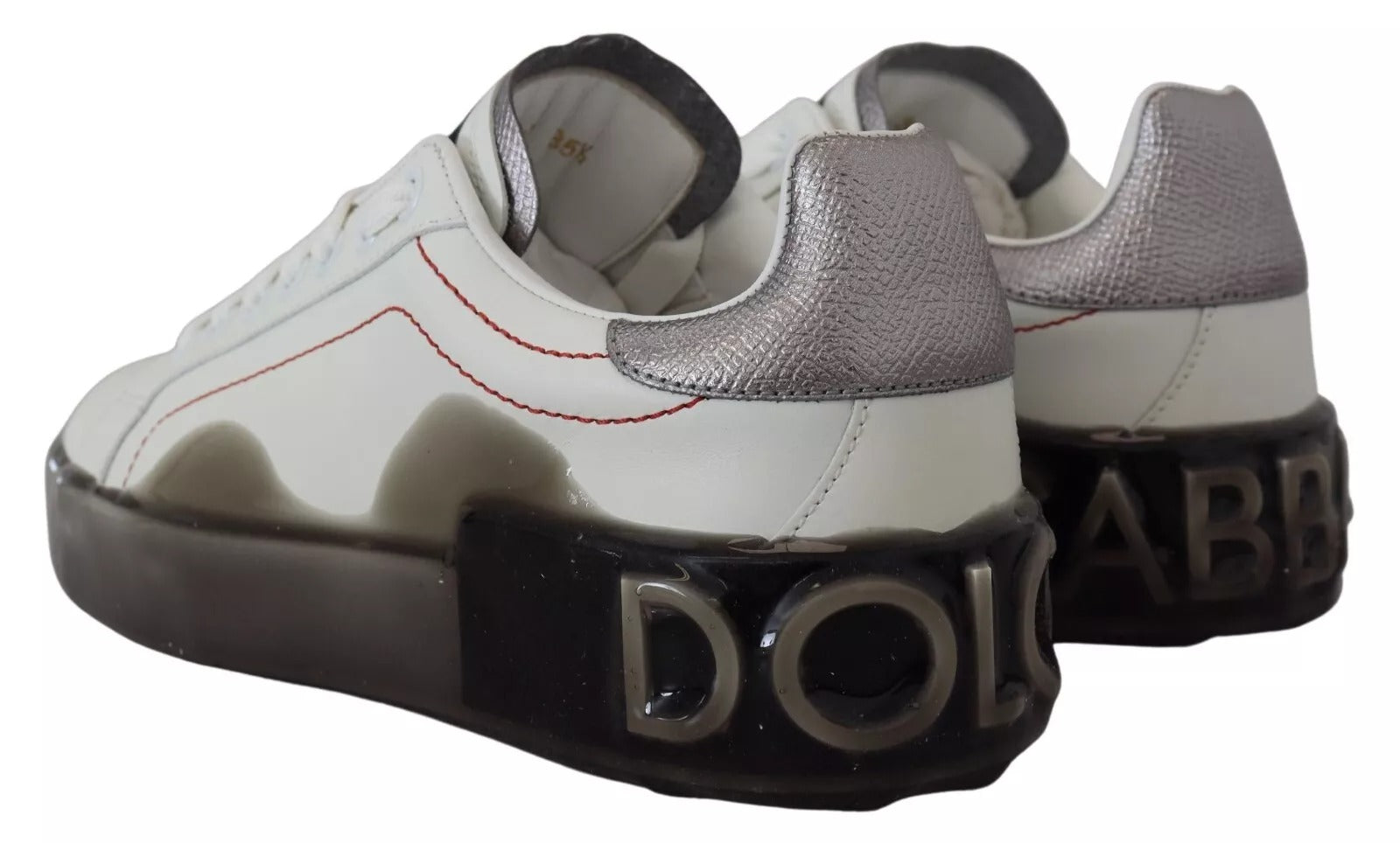 Dolce & Gabbana White Leather Portofino Sneakers for Women