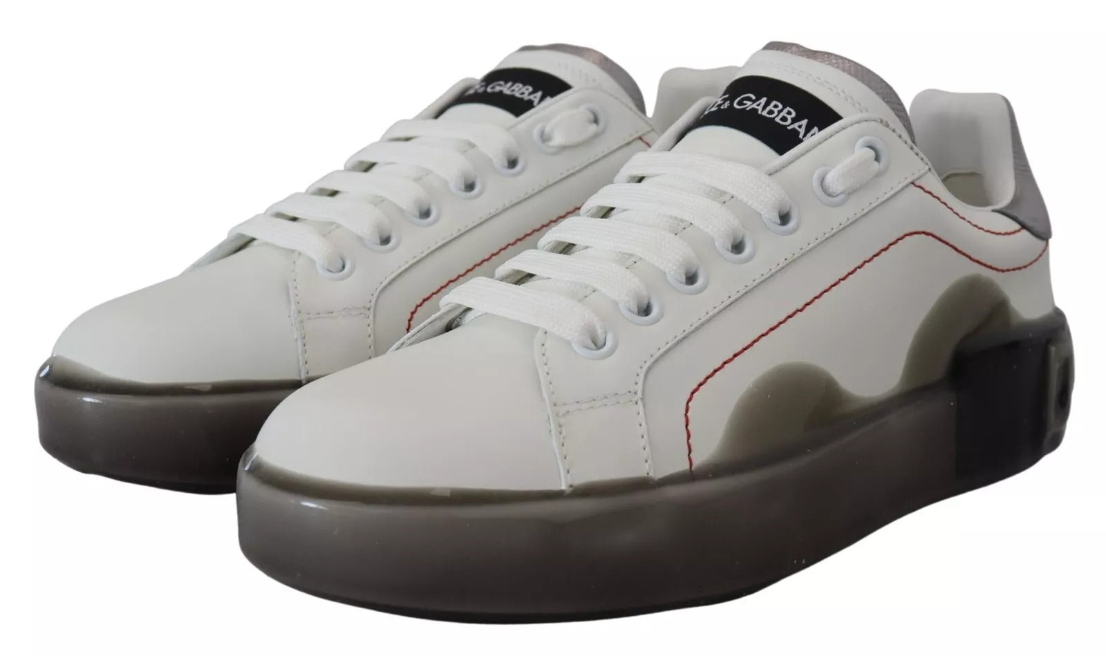 Dolce & Gabbana White Leather Portofino Sneakers for Women