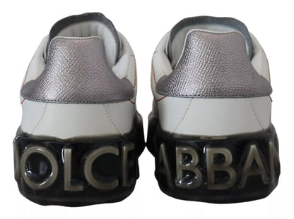 Dolce & Gabbana White Leather Portofino Sneakers for Women