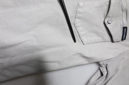 Dolce & Gabbana Metallic Gray Cotton Button Down Shirt