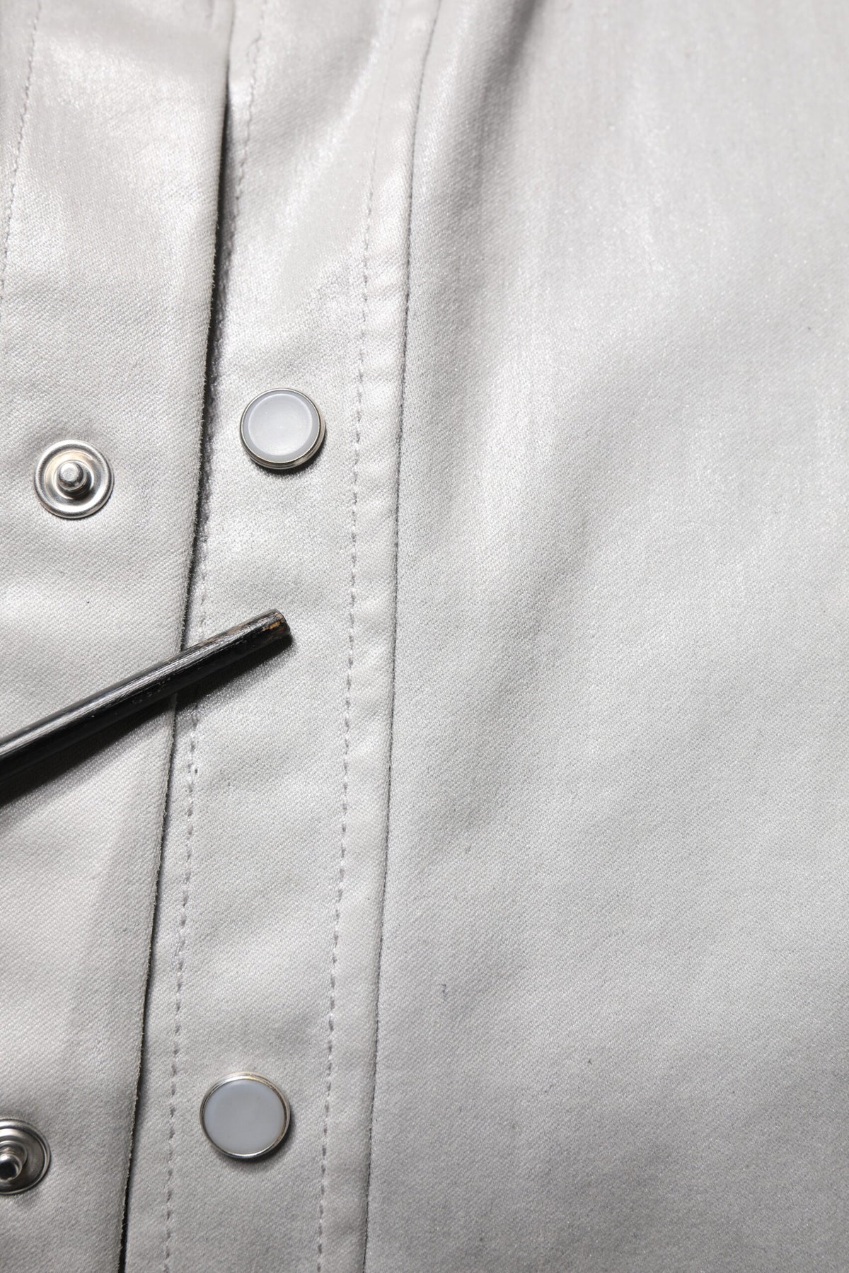 Dolce & Gabbana Metallic Gray Cotton Button Down Shirt