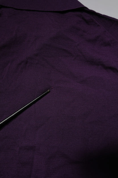 Dolce & Gabbana Violet Cashmere Collared Polo T-shirt