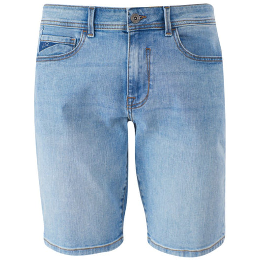 Yes Zee Light Blue Cotton Bermuda Shorts