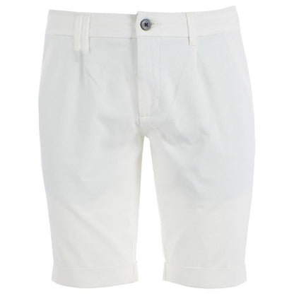 Yes Zee White Cotton Short