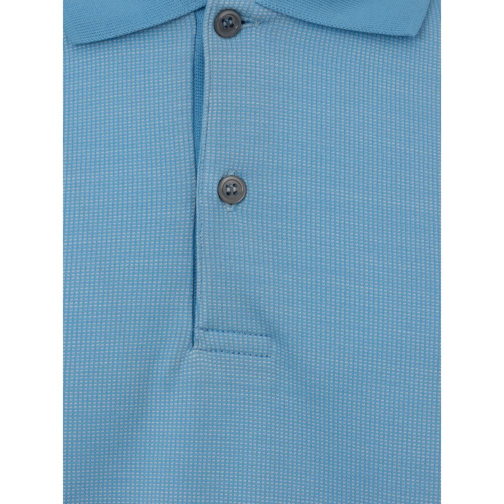 Dunhill Blue Cotton Polo Shirt
