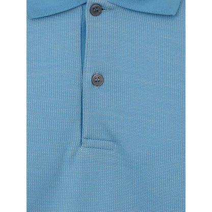 Dunhill Blue Cotton Polo Shirt