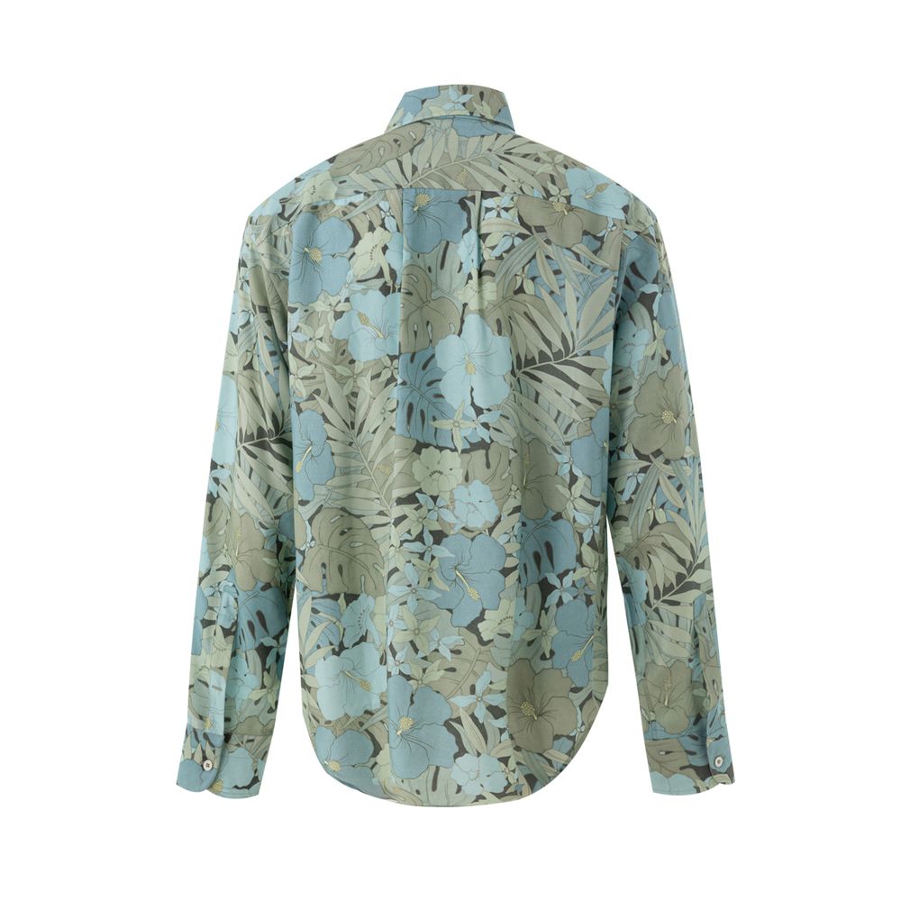 Tom Ford Light Blue Lyocell Shirt - Floral Print Elegance