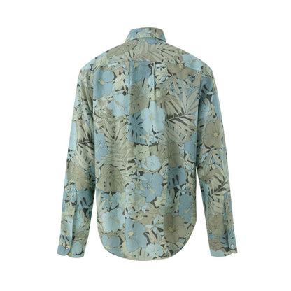 Tom Ford Light Blue Lyocell Shirt - Floral Print Elegance