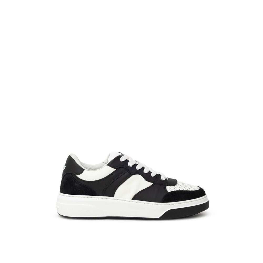 Dsquared2 Black And White Leather Sneaker
