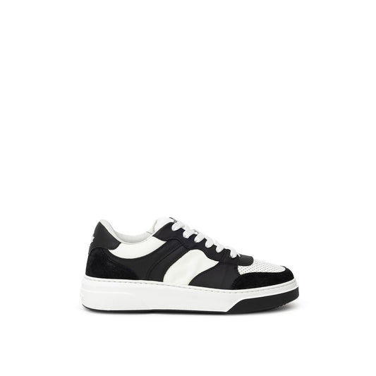 Dsquared2 Black And White Leather Sneaker