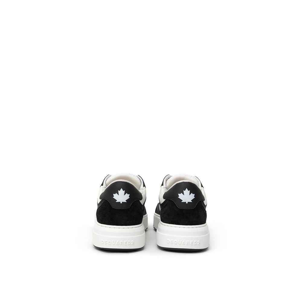 Dsquared2 Black And White Leather Sneaker