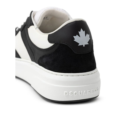 Dsquared2 Black And White Leather Sneaker