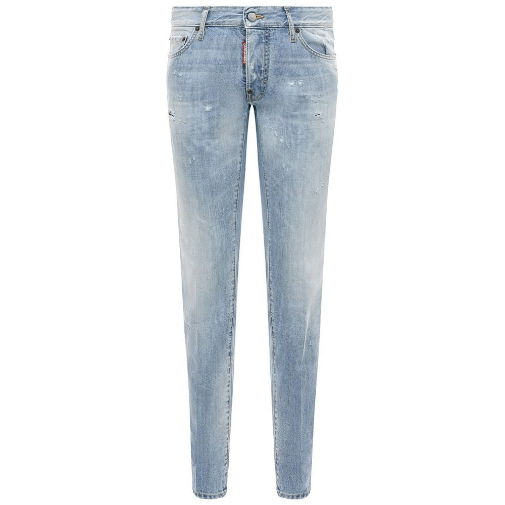 Dsquared2 Light Blue Distressed Slim Fit Jeans