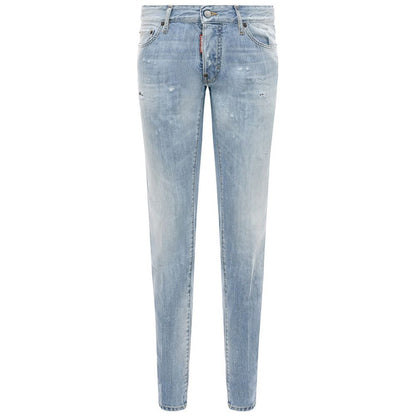 Dsquared2 Light Blue Distressed Slim Fit Jeans