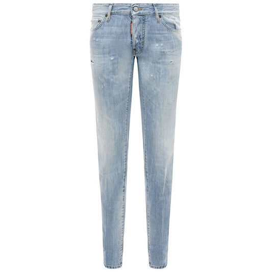 Dsquared2 Light Blue Distressed Slim Fit Jeans