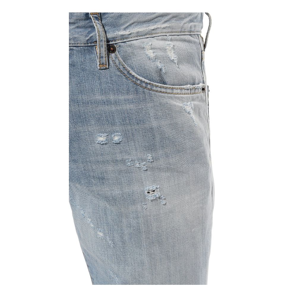 Dsquared2 Light Blue Distressed Slim Fit Jeans