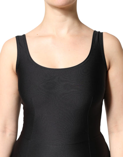 Dolce & Gabbana Black Sleeveless Bodycon Unitard Jumpsuit