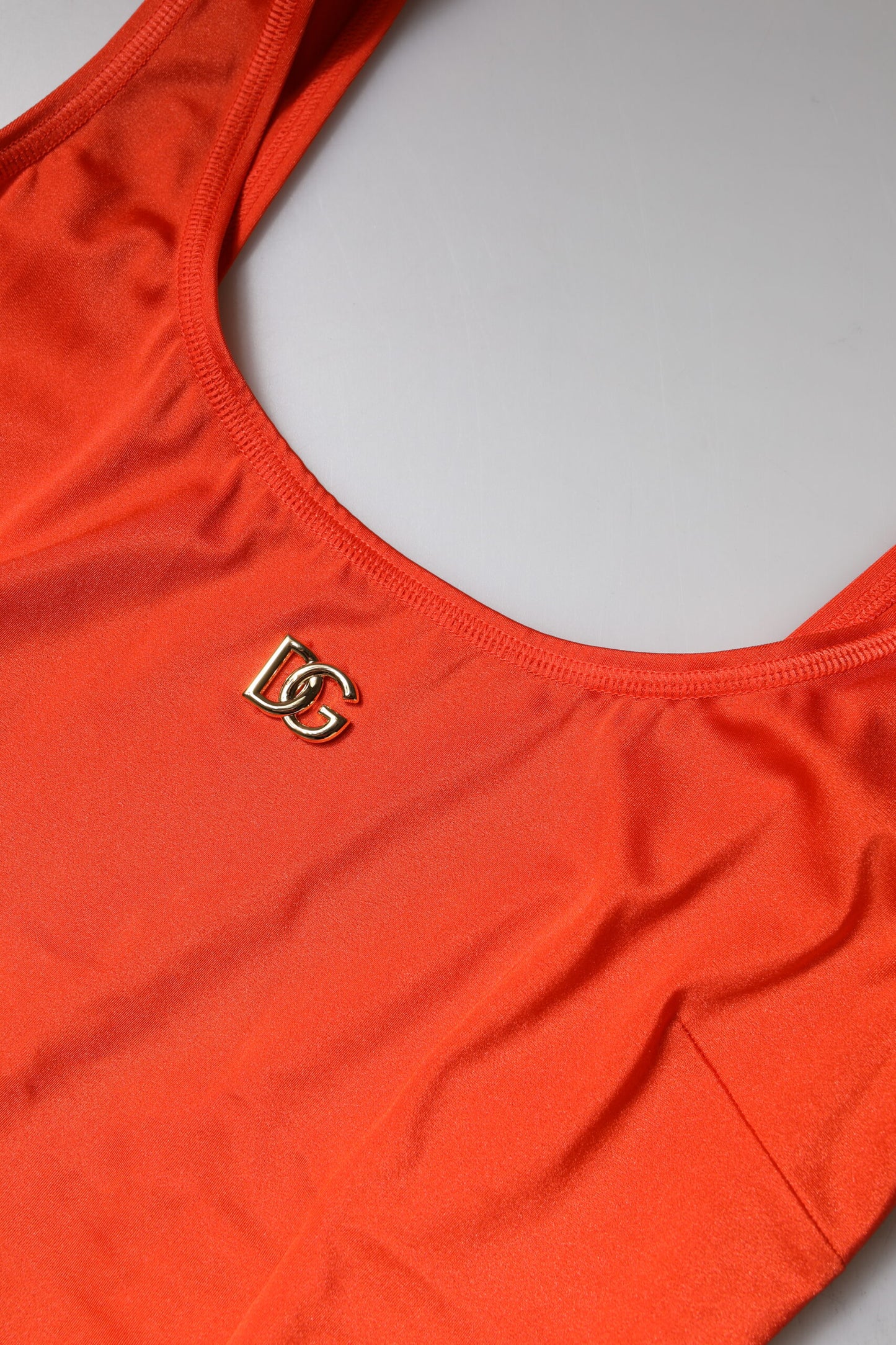 Dolce & Gabbana Orange Sleeveless Bodycon Jumpsuit