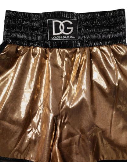 Dolce & Gabbana Metallic Gold High Waist Women's Hotpants