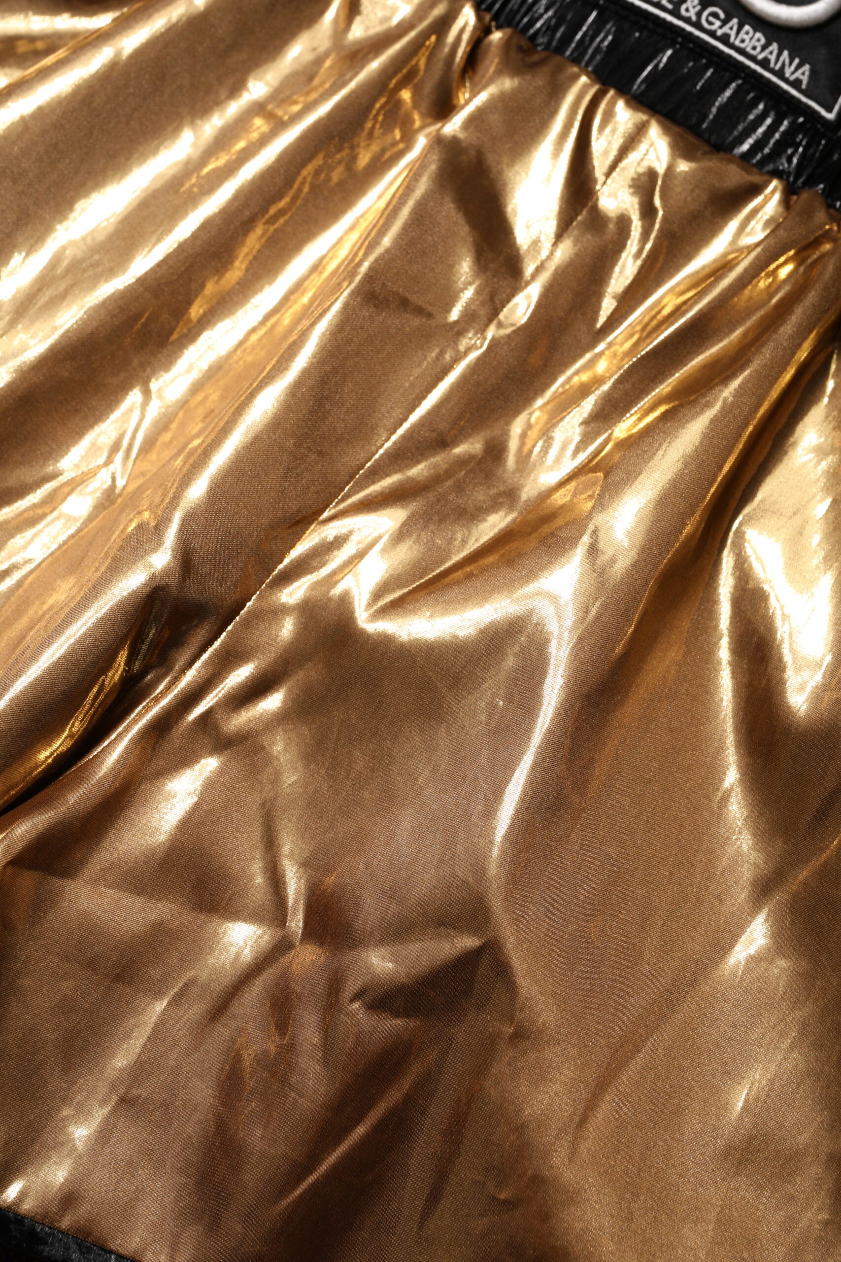 Dolce & Gabbana Metallic Gold High Waist Women's Hotpants