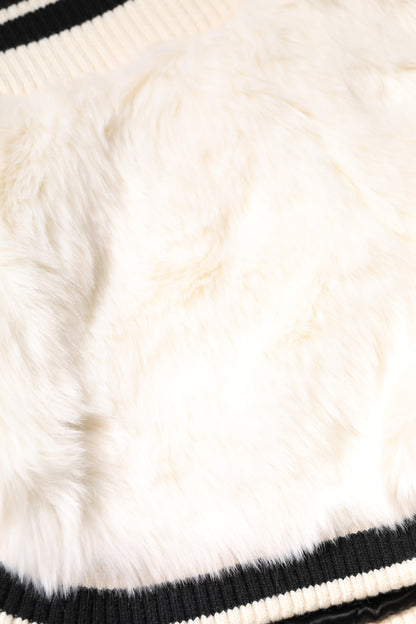 Dolce & Gabbana White Faux Fur High Waisted Hot Pants Shorts