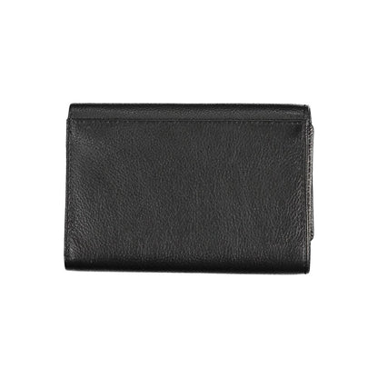 Valentino Bags Black Faux Leather Wallet with Automatic Closure