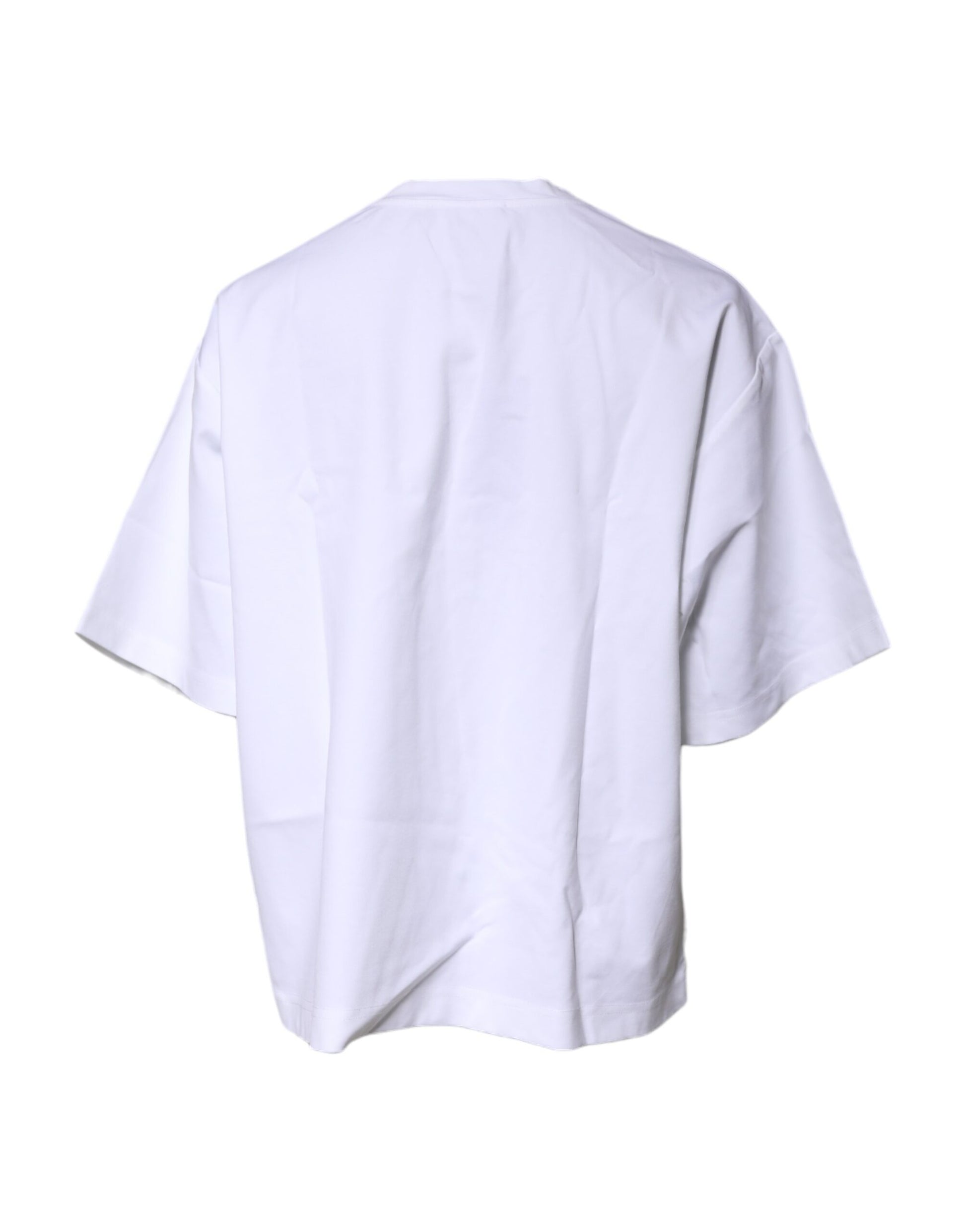 Dolce & Gabbana White Bellissima Cotton Crew Neck T-shirt