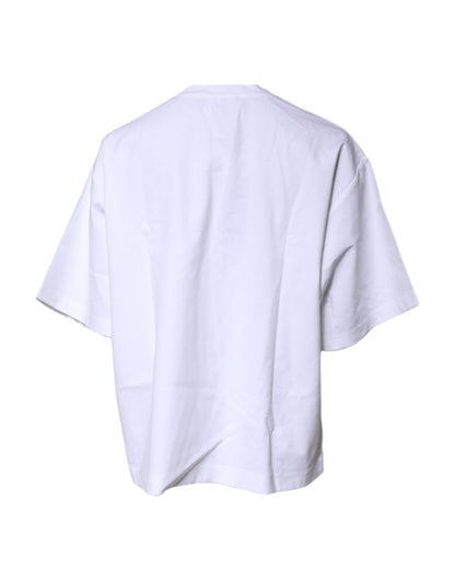 Dolce & Gabbana White Bellissima Cotton Crew Neck T-shirt