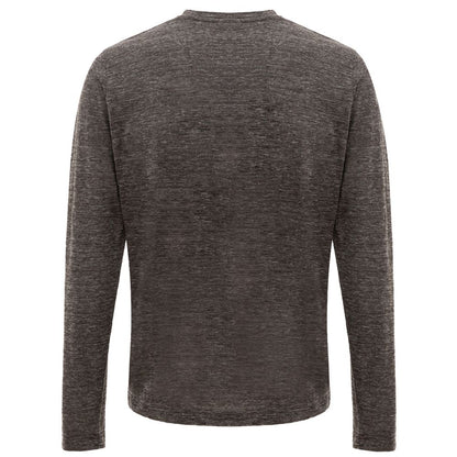 Corneliani Gray Wool Long Sleeved T-Shirt