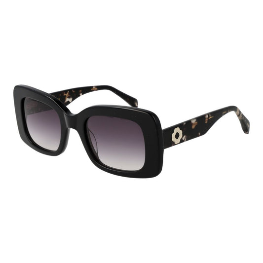 Maje Black Square Sunglasses with Purple Gradient Lenses for Women