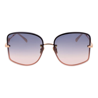 Maje Women’s Sunglasses – Rose Gold Butterfly Frame with Purple Gradient Lenses, 60mm