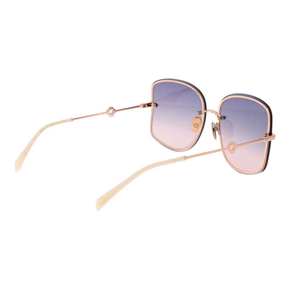 Maje Women’s Sunglasses – Rose Gold Butterfly Frame with Purple Gradient Lenses, 60mm
