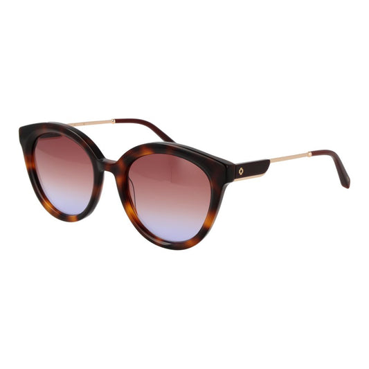 Maje Brown Round Sunglasses with Blue Gradient Lenses for Women