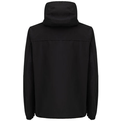 Dolce & Gabbana Black Polyester Windbreaker Jacket