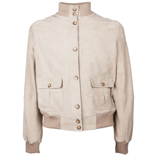 Emilio Romanelli Beige Calfskin Jacket