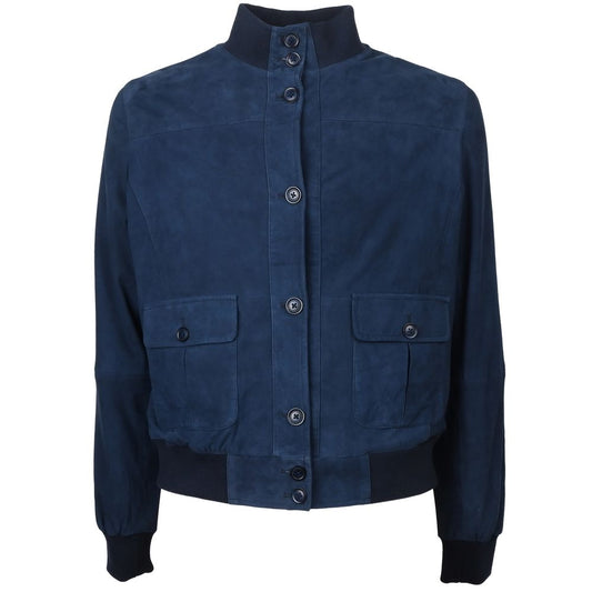 Emilio Romanelli Blue Calfskin Jacket