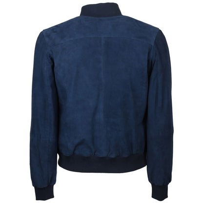 Emilio Romanelli Blue Calfskin Jacket