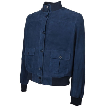 Emilio Romanelli Blue Calfskin Jacket